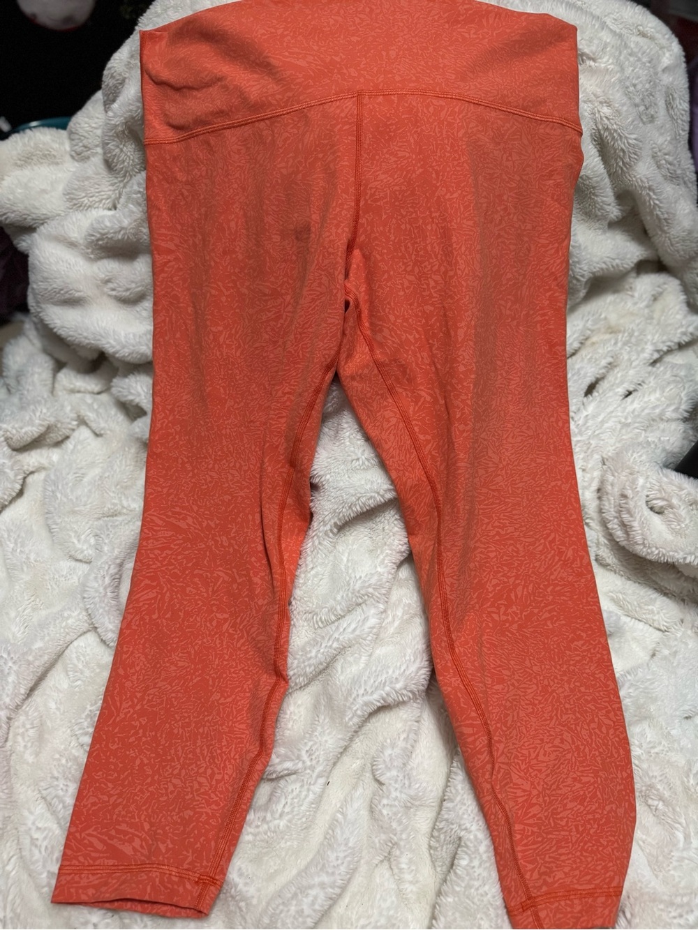lululemon Coral-Orange Patterned Leggings
